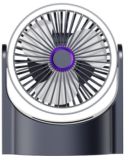 Bureauventilator - Campingventilator - campingventilator met lamp - Opklapbare Circulatieventilator - usb oplaadbaar - Ventilator - voor wandelen, reizen, spor