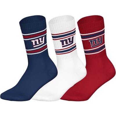 NFL NY GIANTS Crew Socks - 3-pack - Blauw/Wit/Rood - Maat 39/42