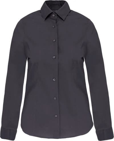 Kariban Dames stretch blouse lange mouwen K530 - Zinc - L