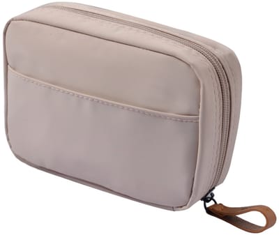 QTTVBTNA Make-up Tas – Kleine Reis Cosmeticatas voor Handtas – Toilettas – Waterdichte Beauty Bag – Ophangbaar –Compact & Draagbaar - 17.5x12x6cm - Roze