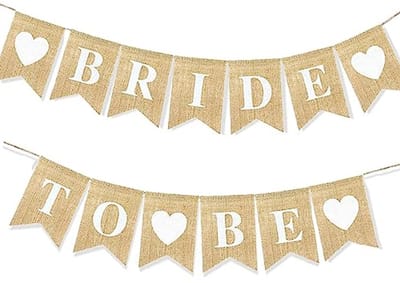 Bride To Be Slinger Jute Banner Decoratie voor Vrijgezellenfeest JGA en Bruiloft