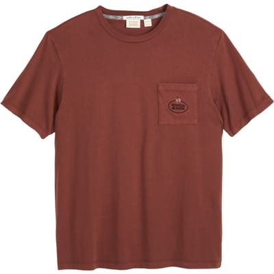 Scotch & Soda Garment Dyed Ss Pocket Tee Rum Raisin Taglia: S | T-shirt Outlet | Uomo
