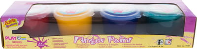 vingerverf / waterverf set basis kleuren - 8 x 90 ML - knutselen / creatief bezig zijn met kinderen