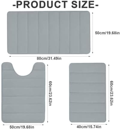 3-delige badmatten set - Luxe antislip en absorberend