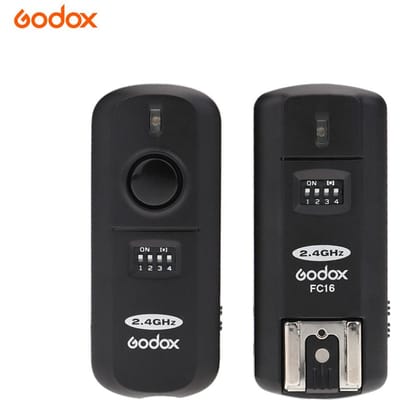 Godox FC-16 2.4GHz 16 kanalen draadloze afstandsbediening flitsstudio stroboscoop trigger sluiter voor Canon 5D 6D