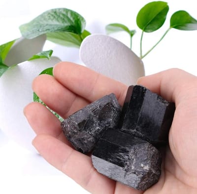Zwarte Toermalijn Grove Elektrische Chips - Onregelmatig Gevormde Bescherming Genezing - Negatieve Energie .