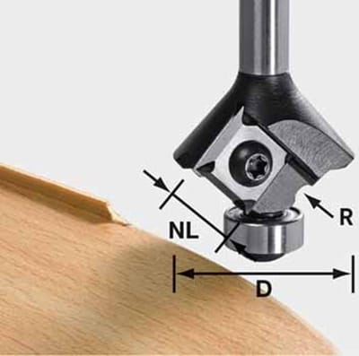 Festool S8 HW R1,5 D28 KL12,7OFK Keermes-afrondfrees HW 499810