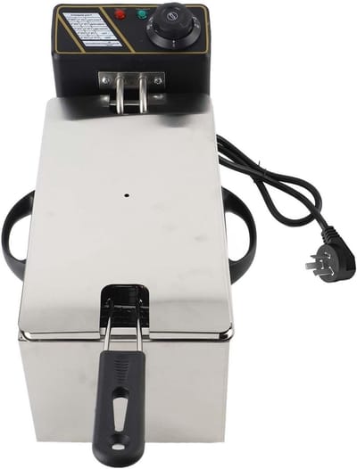 Elektrische Friteuse - Olie Friteuse - Lekker Frituren - Precisie Temperatuurregeling - 4 Liter Capaciteit - Zilver