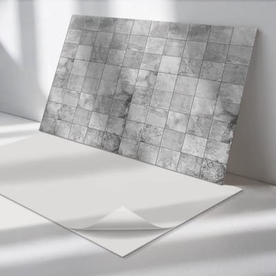 Wallfluent Vinyl Wandpaneel - Stenen tegelpatroon Zelfklevend Muurpaneel - 100 cm x 50 cm - Grijs Vinyl Wandpaneel - Verpakking van 1 stuk - Rechthoekig Wandbekleding Vinyl - Texturen Wandpaneel - Vinyl Wandbekleding - Wandpaneel Keuken en Badkamer
