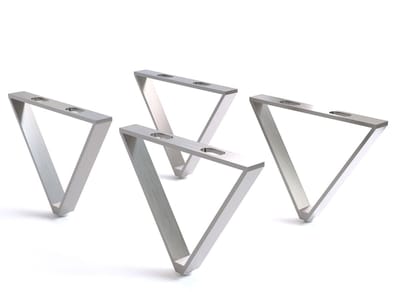 Onderstel V-vorm geborsteld roestvrij staal 15 cm voor alle soorten meubels (set van 4)