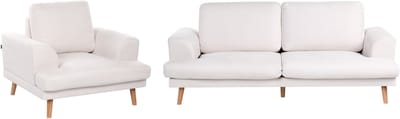 KILDAL - Bankenset 4-zits - Lichtbeige - Polyester