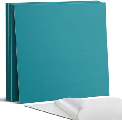 Coloray Wandpanelen Zelfklevend - Kleur Turkoois Zelfklevende Wandpanelen - 50 cm x 50 cm - Turkoois Wandpaneel PVC - 5 stuks - Eénkleurige Wandpanelen Zelfklevend - Keuken Wandpanelen - Wandpanelen Badkamer