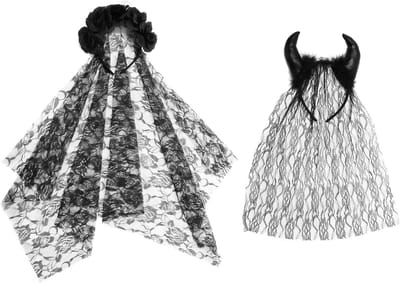 Gothic Rozen en Duivels Hoorns Haarbanden voor Halloween Kostuum, Perfecte Accessoires voor Kinderen en Volwassenen