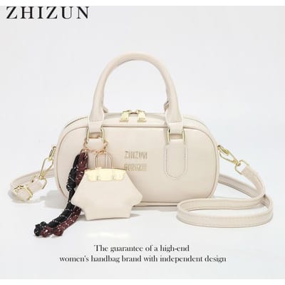 Nieuwe Mode Hanger Tas Europese en Amerikaanse Retro Handtas Hoge waarde Mode Grote Capaciteit Schoudertas Dames Tas . beige