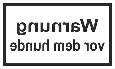 Waarschuwingsbord Hond - Hondenbord Veiligheid - Huis Beveiligen - Aluminium Dibond - 12 x 6 cm - Wit