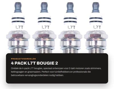 Dailygoods- Bougie L7T 4-Pack - 2-Takt Bougie - Vervangende Accessoires - Universele Bougie - Hoogwaardige Kwaliteit - Verbeterde Motorprestaties - Spark Plug