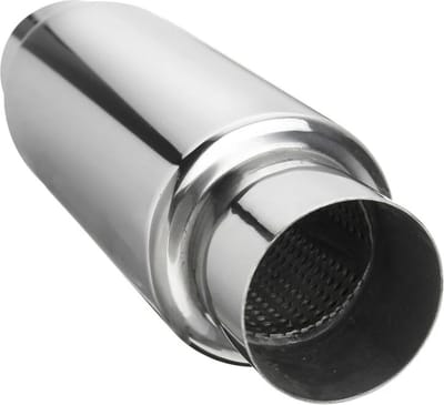 Universele RVS Uitlaat Resonator 2.5 Inch Inlaat - 12 Inch Lange Prestaties
