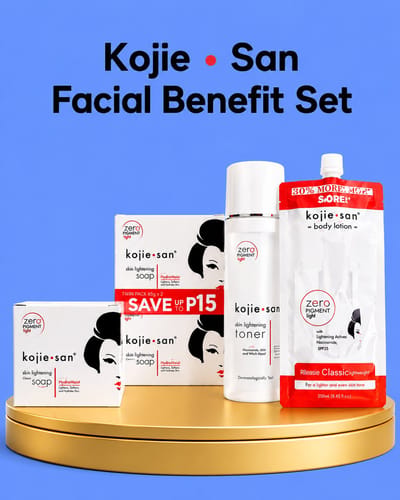 Kojie San Facial Benefit Set – Verhelderende & Hydraterende Gezichtsverzorgingsset – Helpt Donkere Vlekken te verminderen, Egaliseert de Huidtint & Verbeterde Huidtextuur – Voor een Stralende, Gladde & Gezonde Teint