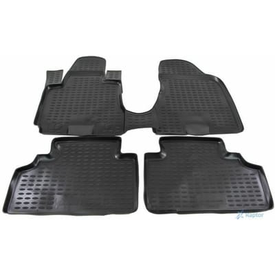 Tapis De Sol En Caoutchouc 3D - J&J AUTOMOTIVE - Hyundai Tucson 2004-2009 - Noir - Sur Mesure - Antidérapant noir