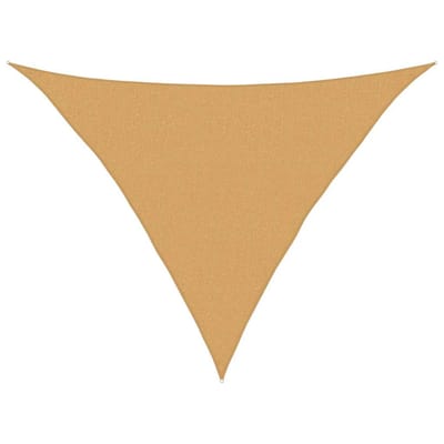 vidaXL - Zonnezeil - 160 - g/m² - driehoekig - 2,5x2,5x3,5 - m - HDPE - zandkleurig