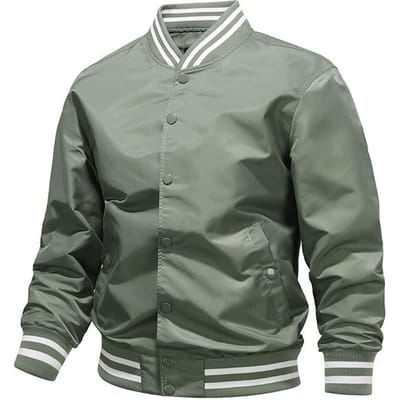 Veste de bombardier de printemps et d'automne pour hommes, uniforme de baseball à boutonnage, manteau de couple pour hommes et femmes du même style, veste de travail tendance 5XL gray