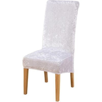 Housse de chaise à dossier haut taille XL, housse de chaise extensible en velours brillant doré pour salle à manger, mariage, banquet, housse de décoration pour la maison en élasthanne Medium(48-55cm)