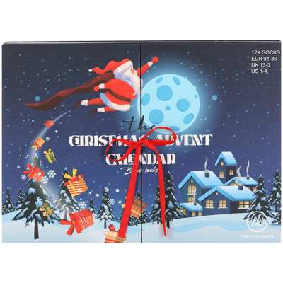 Morethansocks - Adventskalender jongens - Kerst - 12-Paar sokken - adventskalenders - adventskalender kinderen - adventkalender