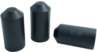 PRO-TIE® - Krimpkous Eindkap Einddop met Lijm 55-26 mm Zwart UV bestendig - PRO-TIE