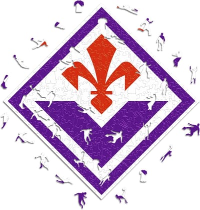 Houten Puzzel 150 Stuks Fiorentina Logo - Duurzaam en Uniek Vormgegeven