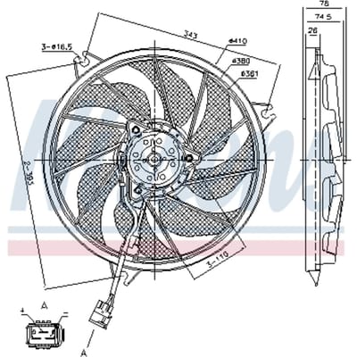 Koelventilatorwiel, motorkoeling NISSENS 85787