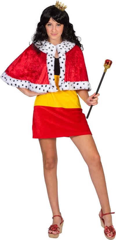 Koninginnen cape rood kort model