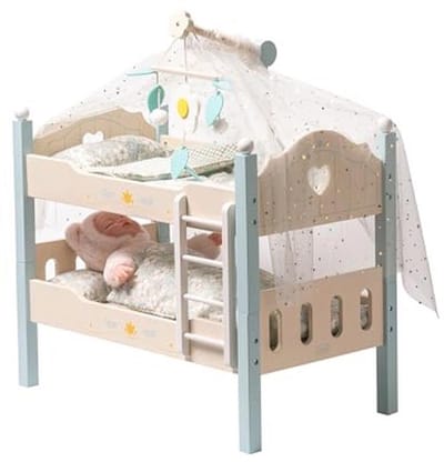 Dubbeldekker poppenbed voor accessoires en meubelstukken