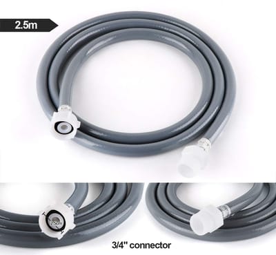 Dailygoods- Voegslang 2,5m - Verlenging Afvoerslang - Koudwatertoevoerslang - 3/4 Inch Universeel - Corrosiebestendig - Eenvoudige Aansluiting