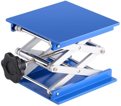 Laboratorium Hefplatform - Ondersteunende Lift Tafel - Experimenten Uitvoeren - Soepele Hoogteverstelling - 150x150 mm - Zilver