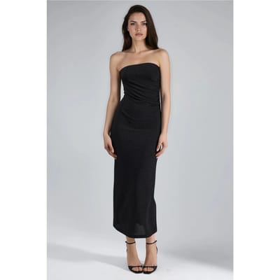 Glanzende Maxi-Jurk met Sleufdetails
