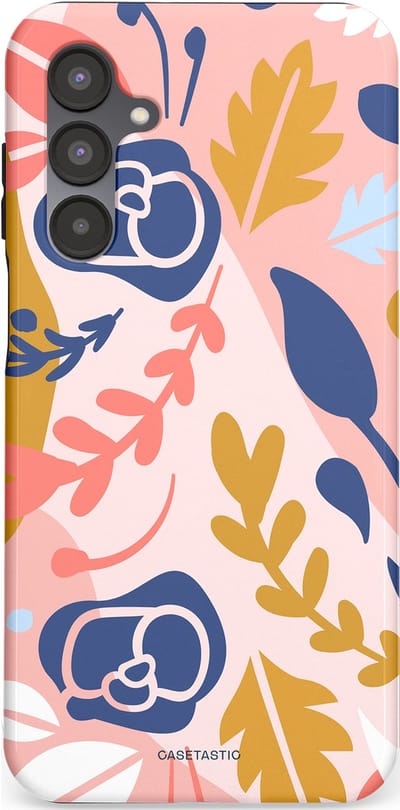 Casetastic Hoesje Geschikt voor Samsung A16 - Stijlvolle Beschermende Duo-layer Case - Roze Bladeren