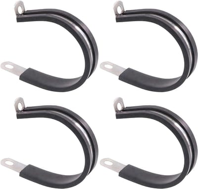 20 Stuks 2"(50mm) Kabelklemmen - Rubber Draadklemmen van RVS, Geluidsdempende en Geïsoleerde Klemmen voor Elektriciteit