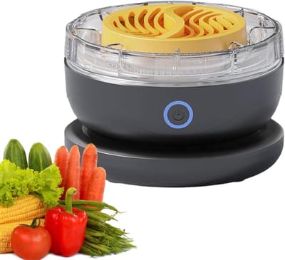 Fruit Reiniger - Keuken Accessoire - Voedsel Bereiding - Chemisch Vrij - Compact Ontwerp - Zwart