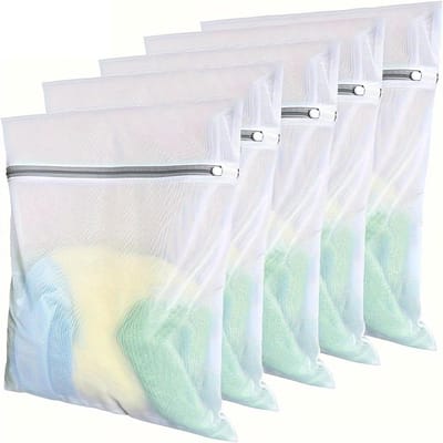 Waszakken Set - Mesh Zakken - Kleding Beschermen - Verdikt Ademend - 10 Stuks - Wit