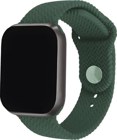 Innerlight® Woven+ - Khaki Groen Geweven - 38mm / 40mm / 41mm - Siliconen bandje geschikt voor Apple Watch - Geschikt als Apple Watch bandje voor Series 1/2/3/4/5/6/7/8/9/10 42mm/11 42mm/SE