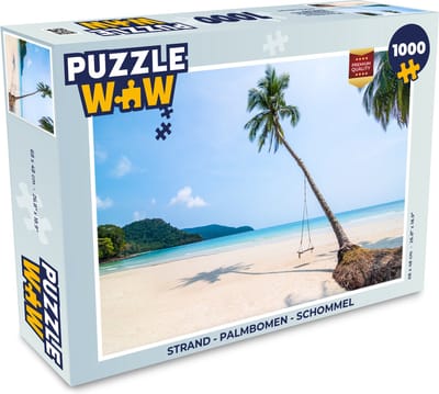 Puzzel Strand - Palmbomen - Schommel - Legpuzzel - Puzzel 1000 stukjes volwassenen