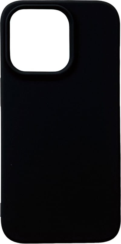 Casemania Hoesje Geschikt voor Apple iPhone 14 Pro - Zwart - Extra Stevig Siliconen Back Cover