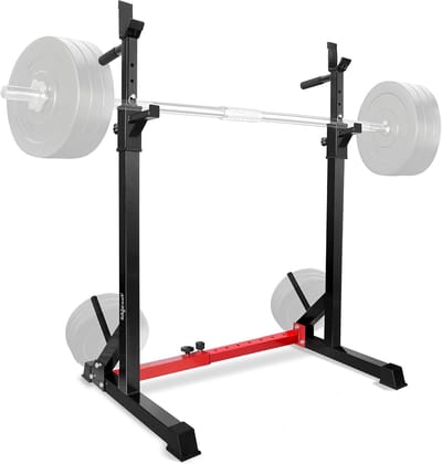 Krachtstation Rack - Squat Rack Huisgym - Kracht Training - Verstelbare Hoogte Breedte - 270 kg Capaciteit - Zwart
