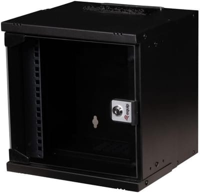 Wandbehuizing Serverkast - Netwerkkast 10 inch - Netwerkapparatuur Opslag - Compacte Installatie - 300x300mm - Zwart