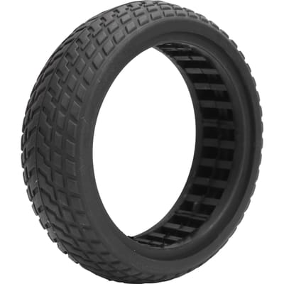 Pneu en caoutchouc solide antidéflagrant avec amortissement creux pour scooter électrique de 6,5 pouces black