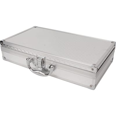 Multifunctionele Opbergdoos Grote Capaciteit Gespsluiting Aluminium Gereedschap Organiseerkoffer white