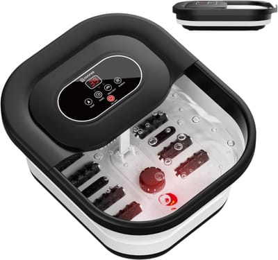 CRLYN® Voetenbad - Voetband - Voetmassage Apparaat - Zwart