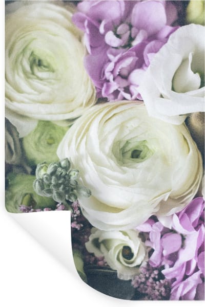 Muurstickers - Sticker Folie - Bloemen - Rozen - Natuur - 20x30 cm - Plakfolie - Muurstickers Kinderkamer - Zelfklevend Behang - Zelfklevend behangpapier - Stickerfolie