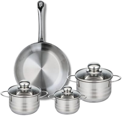 Set van 1 Koekenpan 28 cm en 3 kookpotten 12, 14 en 16 cm Elo Profi Brillant