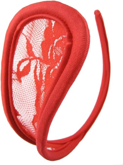 Zeloria C-String met Kant – Naadloze Onzichtbare Slip zonder Bandjes – Rood